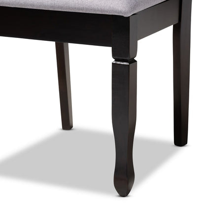 Baxton Studio - Lanier Set of 4 Dining Chairs in Gray/Espresso - RH318C-Grey/Dark Brown-DC-4PK view 4