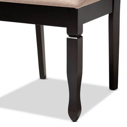 Baxton Studio - Lanier Set of 4 Dining Chairs in Sand Brown/Espresso - RH318C-Sand/Dark Brown-DC-4PK view 4