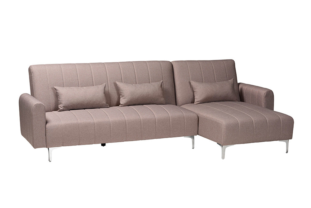 Baxton Studio - LaNoma Sleeper Sofa - LaNoma-Clay-RFC view 1