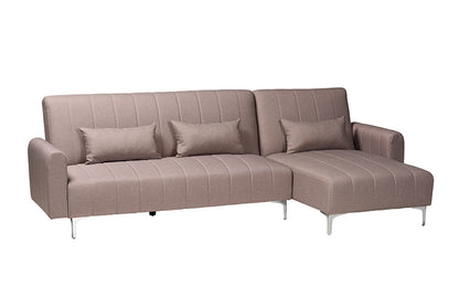 Baxton Studio - LaNoma Sleeper Sofa - LaNoma-Clay-RFC view 1