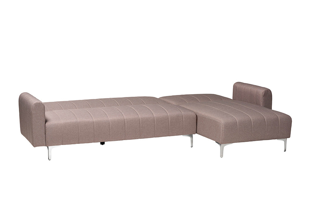 Baxton Studio - LaNoma Sleeper Sofa - LaNoma-Clay-RFC view 2