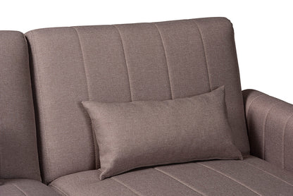 Baxton Studio - LaNoma Sleeper Sofa - LaNoma-Clay-RFC view 3