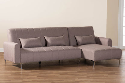 Baxton Studio - LaNoma Sleeper Sofa - LaNoma-Clay-RFC view 8