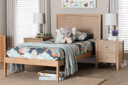 Baxton Studio - Lara Bedroom Set - Lara-Natural Wood-3PC Twin Bedroom Set view 5