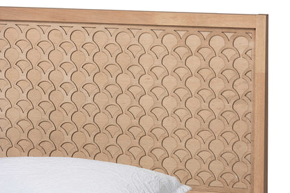 Baxton Studio - Lara Bedroom Set - Lara-Natural Wood-4PC Twin Bedroom Set view 9