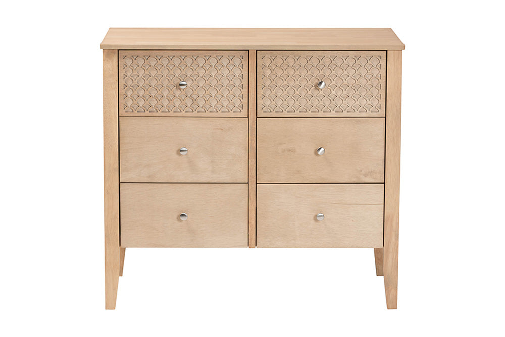 Baxton Studio - Lara Dresser - Lara-Natural Wood-Dresser view 3