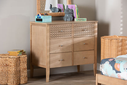 Baxton Studio - Lara Dresser - Lara-Natural Wood-Dresser view 5