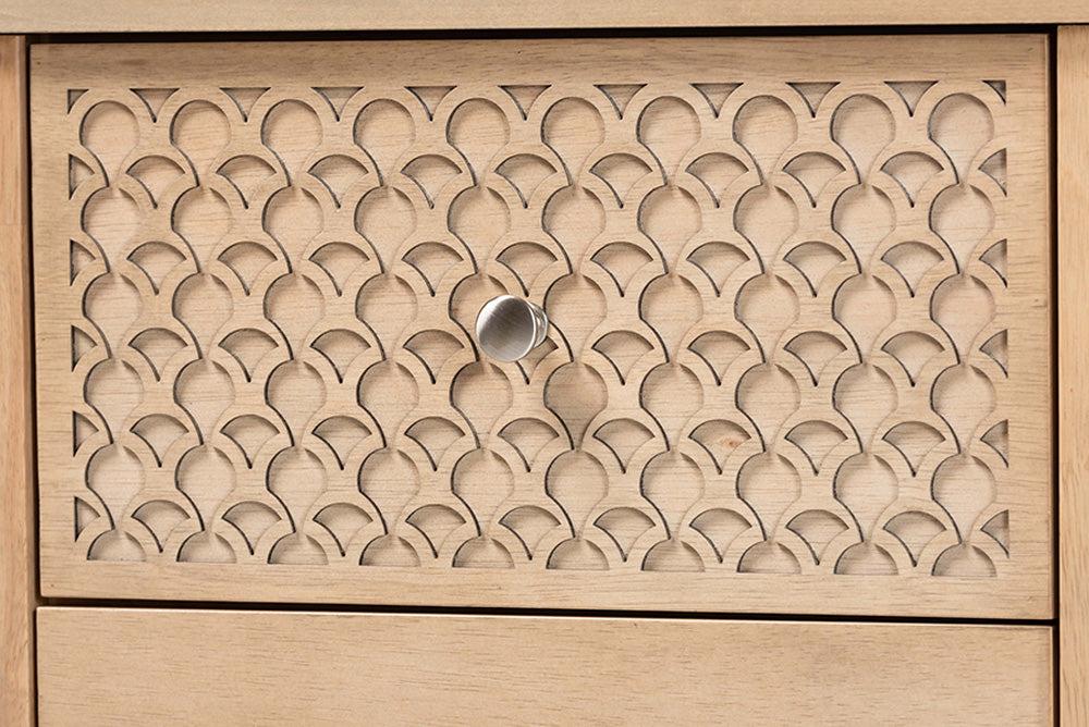Baxton Studio - Lara Dresser - Lara-Natural Wood-Dresser view 6