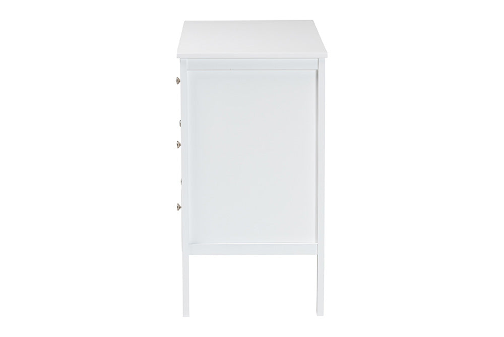 Baxton Studio - Lara Dresser - Lara-White Solid-Dresser view 4