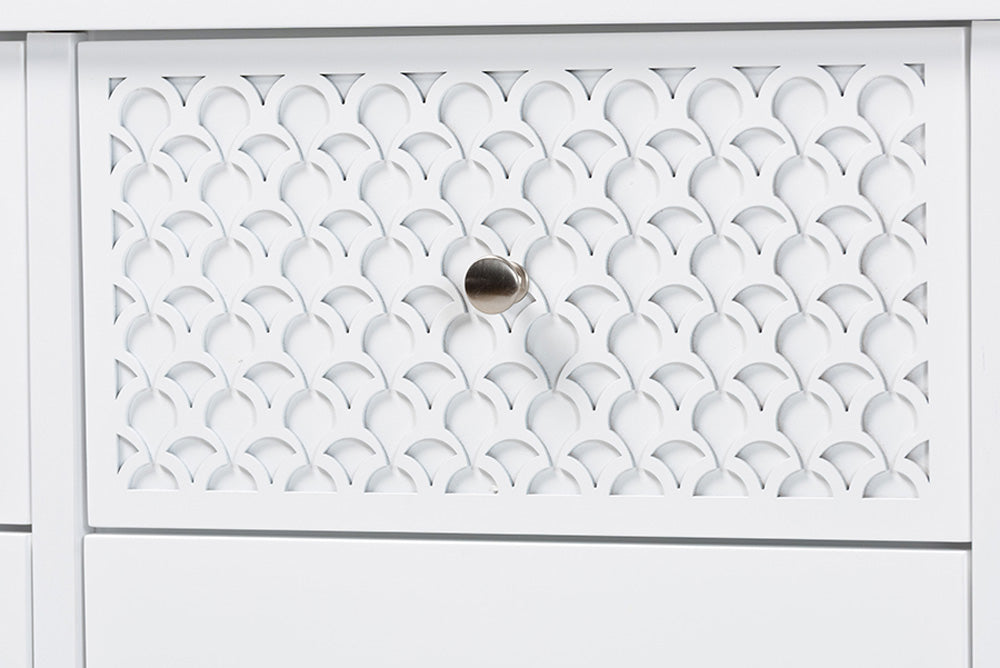 Baxton Studio - Lara Dresser - Lara-White Solid-Dresser view 6