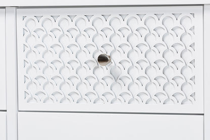 Baxton Studio - Lara Dresser - Lara-White Solid-Dresser view 6