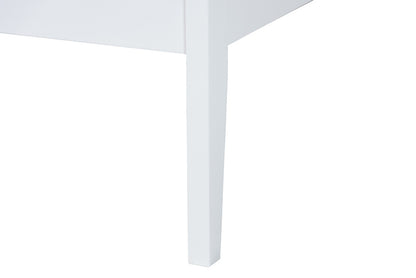 Baxton Studio - Lara Twin Size Bed - Lara-White Solid-Twin Bed view 6