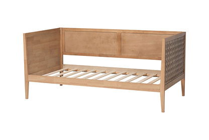 Baxton Studio - Lara Twin Size Daybed - Lara-Natural Wood-Daybed-Twin view 4