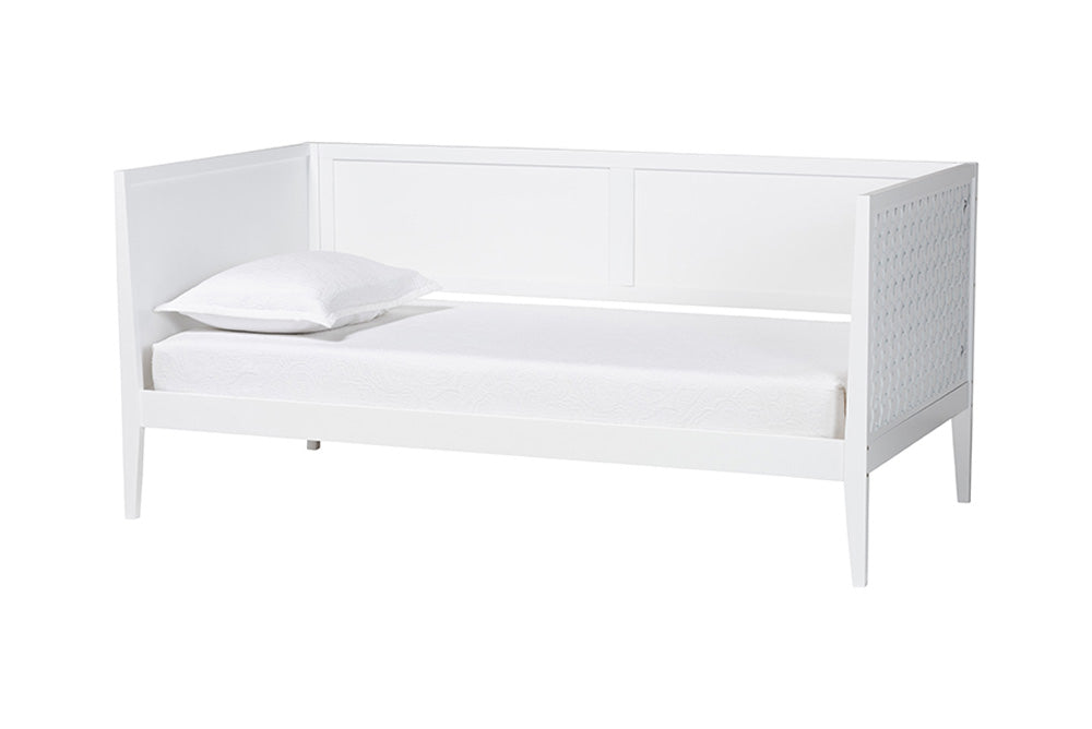 Baxton Studio - Lara Twin Size Daybed - Lara-White Solid-Daybed-Twin view 1