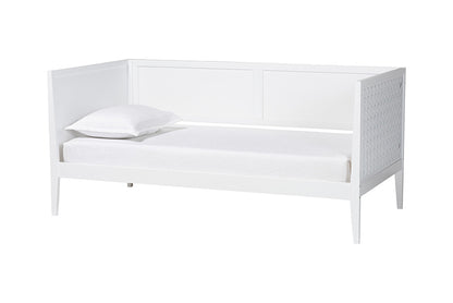 Baxton Studio - Lara Twin Size Daybed - Lara-White Solid-Daybed-Twin view 1