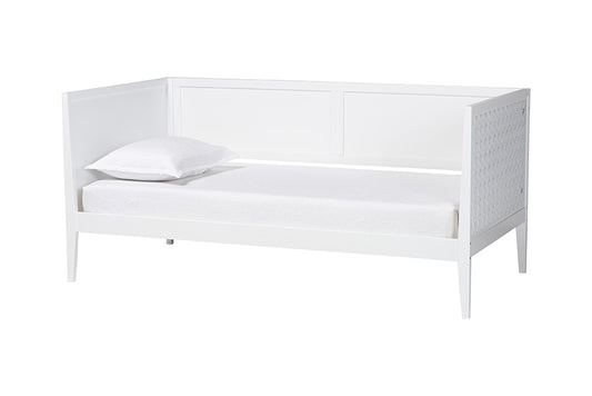 Baxton Studio - Lara Twin Size Daybed - Lara-White Solid-Daybed-Twin view 1