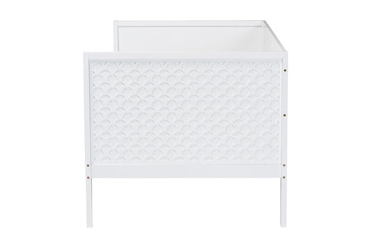 Baxton Studio - Lara Twin Size Daybed - Lara-White Solid-Daybed-Twin view 2