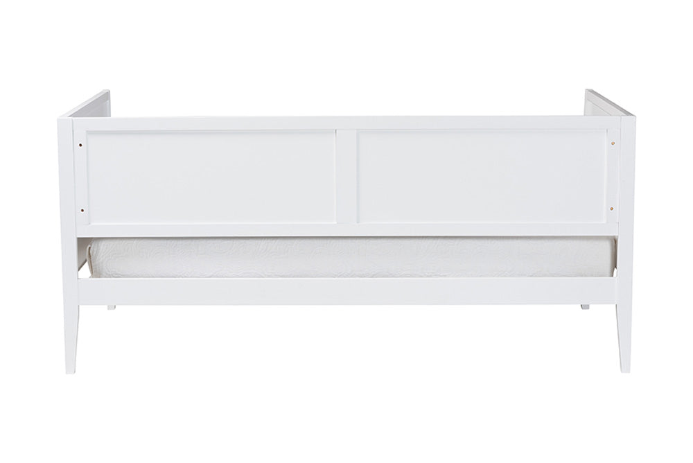 Baxton Studio - Lara Twin Size Daybed - Lara-White Solid-Daybed-Twin view 3