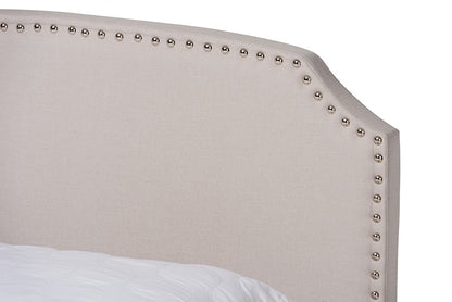 Baxton Studio - Larese Queen Size Bed - Larese-Beige-Queen view 7
