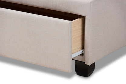 Baxton Studio - Larese Queen Size Bed - Larese-Beige-Queen view 8