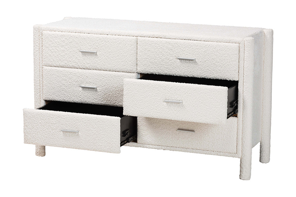 Baxton Studio - Laria Dresser - BBT2054 A1-White-Dresser view 2