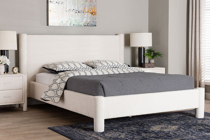 Baxton Studio - Laria King Size Bed - BBT61176 A1-White-King view 5