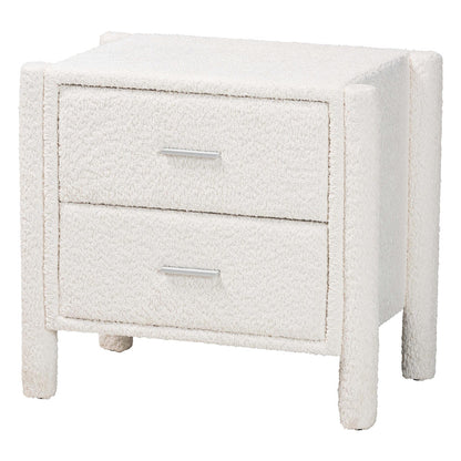 Baxton Studio - Laria Nightstand in White - BBT3225-White-NS view 1