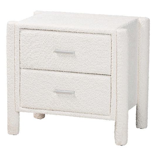 Baxton Studio - Laria Nightstand in White - BBT3225-White-NS view 1