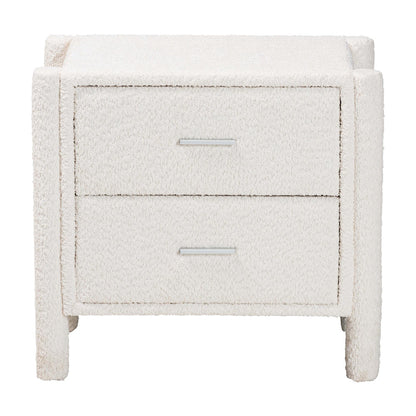 Baxton Studio - Laria Nightstand in White - BBT3225-White-NS view 3