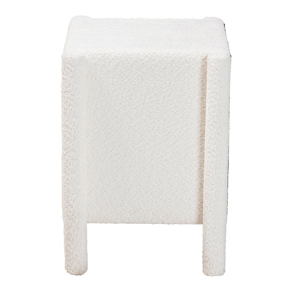 Baxton Studio - Laria Nightstand in White - BBT3225-White-NS view 4