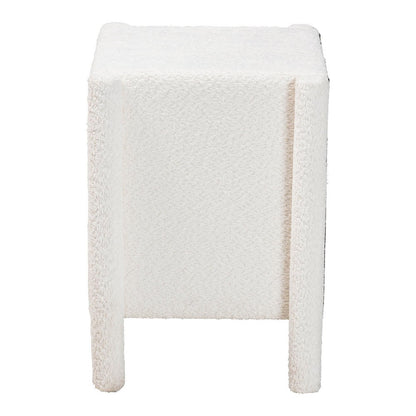 Baxton Studio - Laria Nightstand in White - BBT3225-White-NS view 4