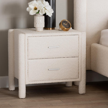 Baxton Studio - Laria Nightstand in White - BBT3225-White-NS view 9