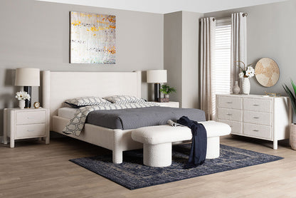 Baxton Studio - Laria Queen Bedroom Set - BBT61176 A1-White-Queen 5PC Bedroom Set view 5