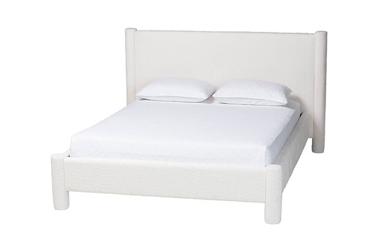 Baxton Studio - Laria Queen Size Bed - BBT61176 A1-White-Queen view 1