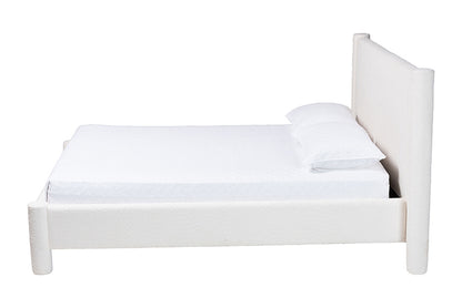 Baxton Studio - Laria Queen Size Bed - BBT61176 A1-White-Queen view 2