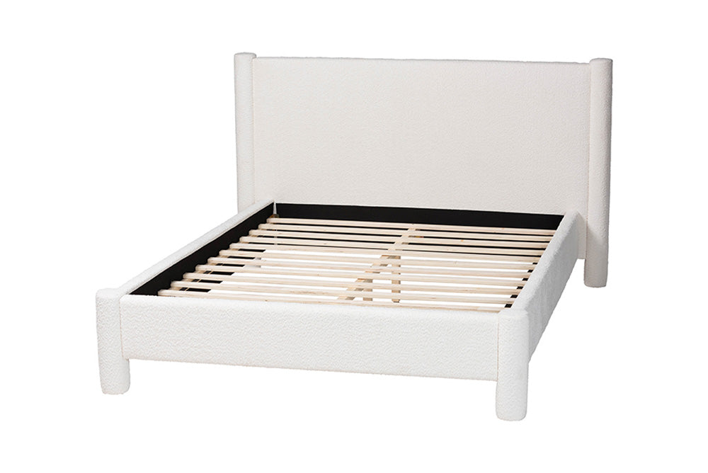 Baxton Studio - Laria Queen Size Bed - BBT61176 A1-White-Queen view 3