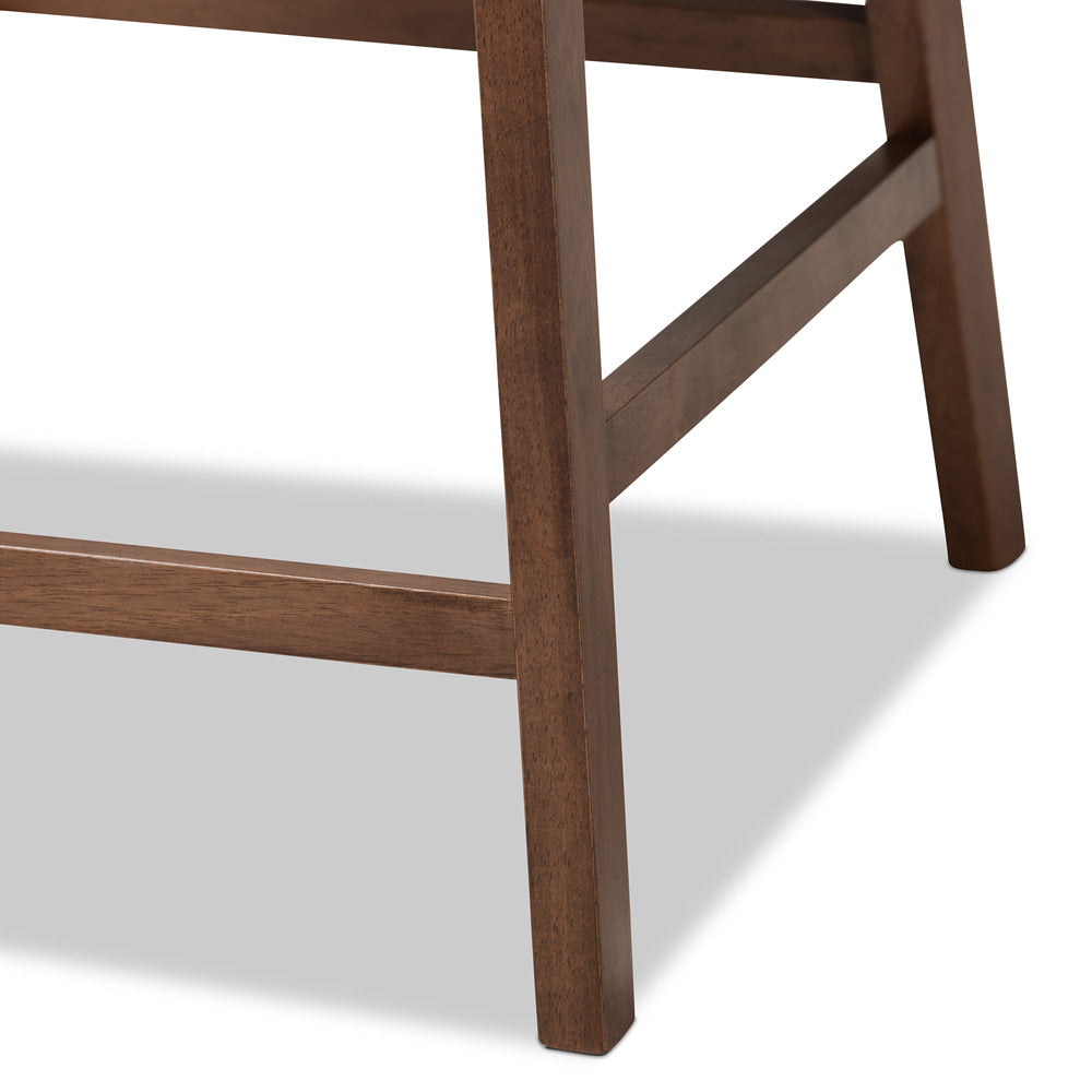 Baxton Studio - Larine Set of 2 Counter Stools in Dark Grey/Walnut - Boba-Dark Grey/Walnut-Counter Stool view 6