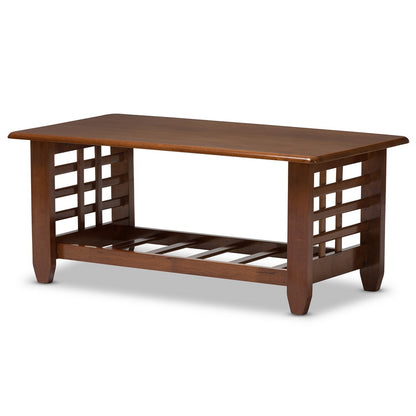 Baxton Studio - Larissa Coffee Table in "Cherry" Brown - SW5218-Cherry-TS2-CT view 1