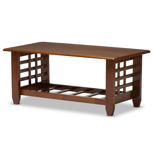 Baxton Studio - Larissa Coffee Table in "Cherry" Brown - SW5218-Cherry-TS2-CT view 1