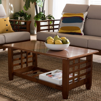 Baxton Studio - Larissa Coffee Table in "Cherry" Brown - SW5218-Cherry-TS2-CT view 3