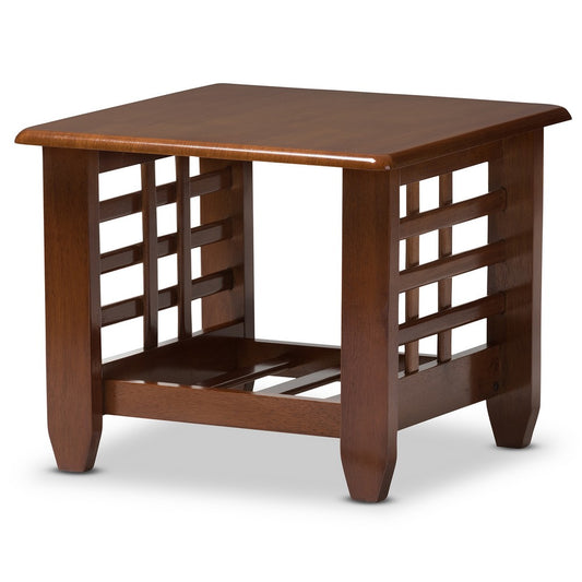 Baxton Studio - Larissa End Table in "Cherry" Brown - SW5218-Cherry-TS2-ET view 1