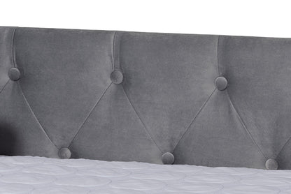 Baxton Studio - Larkin Daybed - CF9227-Silver Grey Velvet-Daybed-Q/T view 7