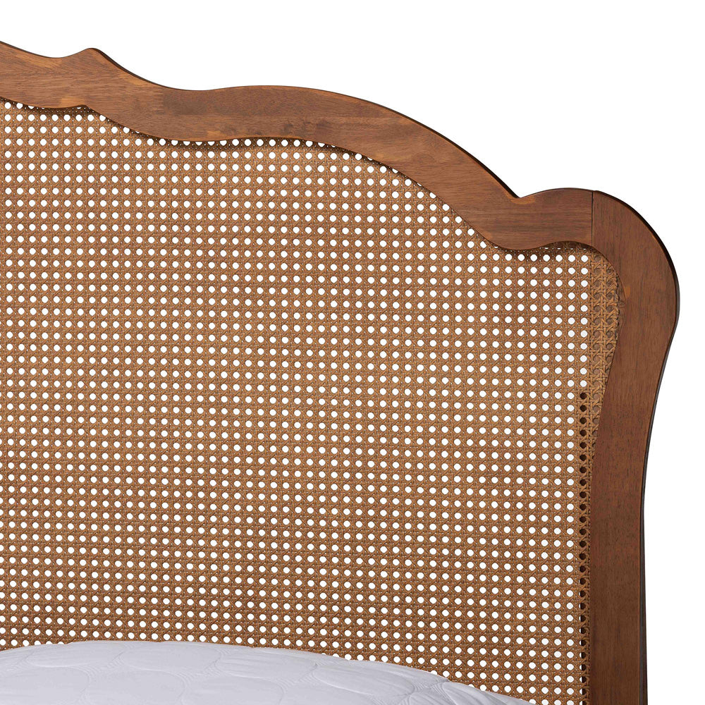 Baxton Studio - Latrell King Bed w/ Headboard in Walnut Brown - MG9773-1/6001-1S-King view 6