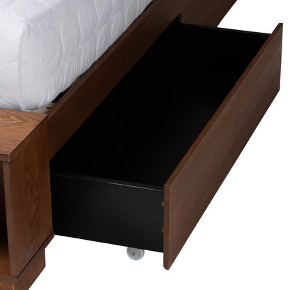 Baxton Studio - Latrell King Bed w/ Headboard in Walnut Brown - MG9773-1/6001-1S-King view 7