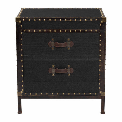 Baxton Studio - Laura End Table in Black/Brown - JY23B236-Laura Black Trunk-ET view 3