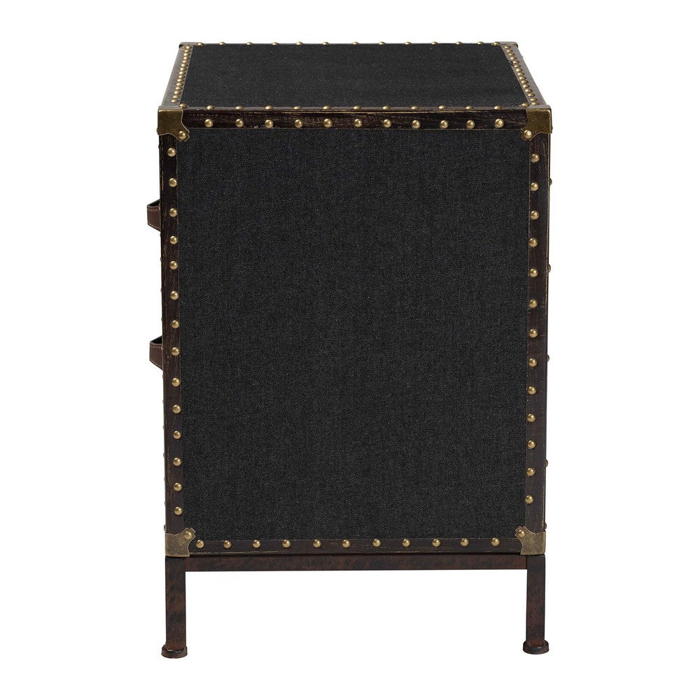 Baxton Studio - Laura End Table in Black/Brown - JY23B236-Laura Black Trunk-ET view 4