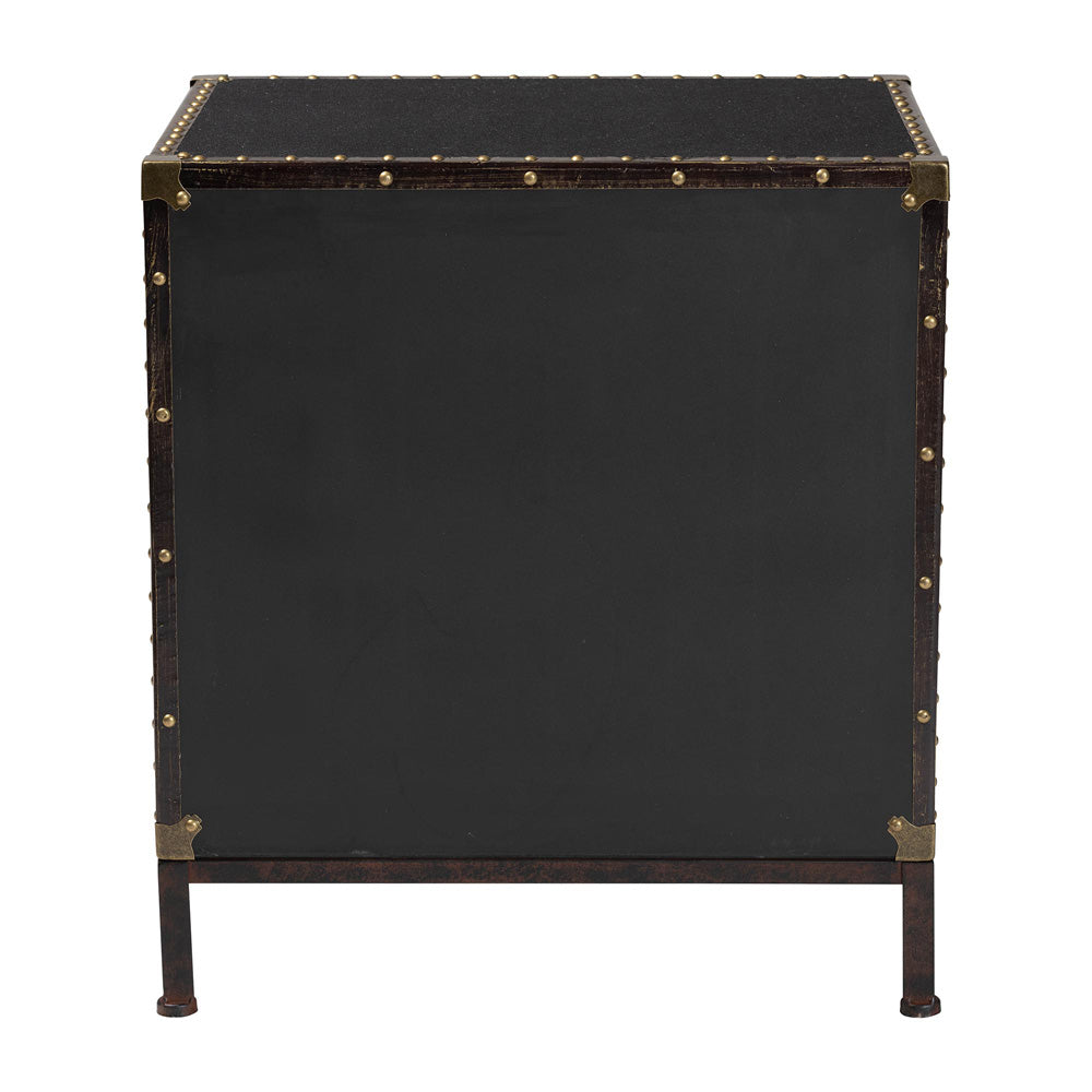 Baxton Studio - Laura End Table in Black/Brown - JY23B236-Laura Black Trunk-ET view 5