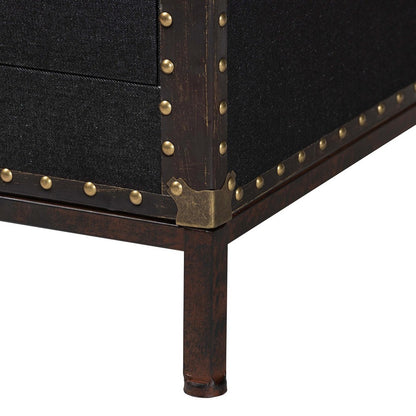 Baxton Studio - Laura End Table in Black/Brown - JY23B236-Laura Black Trunk-ET view 7