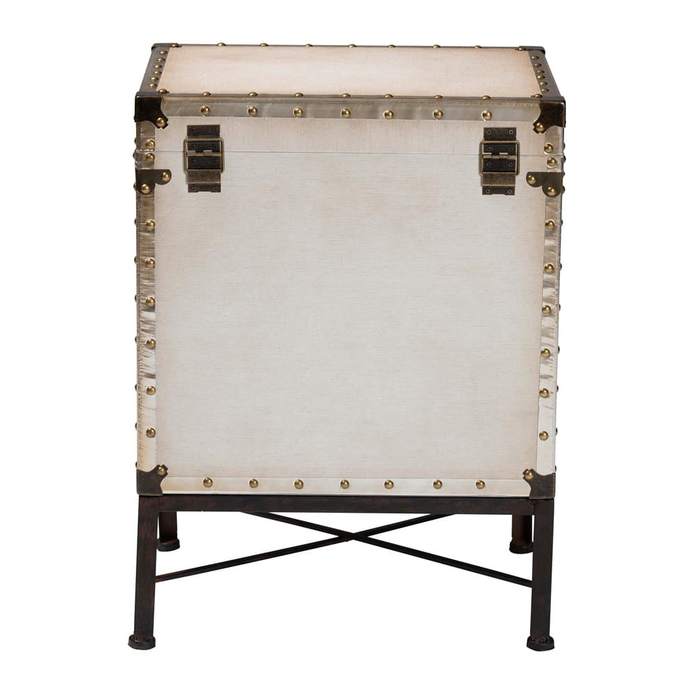 Baxton Studio - Laura End Table in White/Bronze/Black - JY23B237-Open Box Laura White-ET view 5