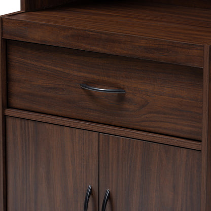 Baxton Studio - Laurana Kitchen Cabinet in Walnut Brown - WS883200-Dark Walnut view 5